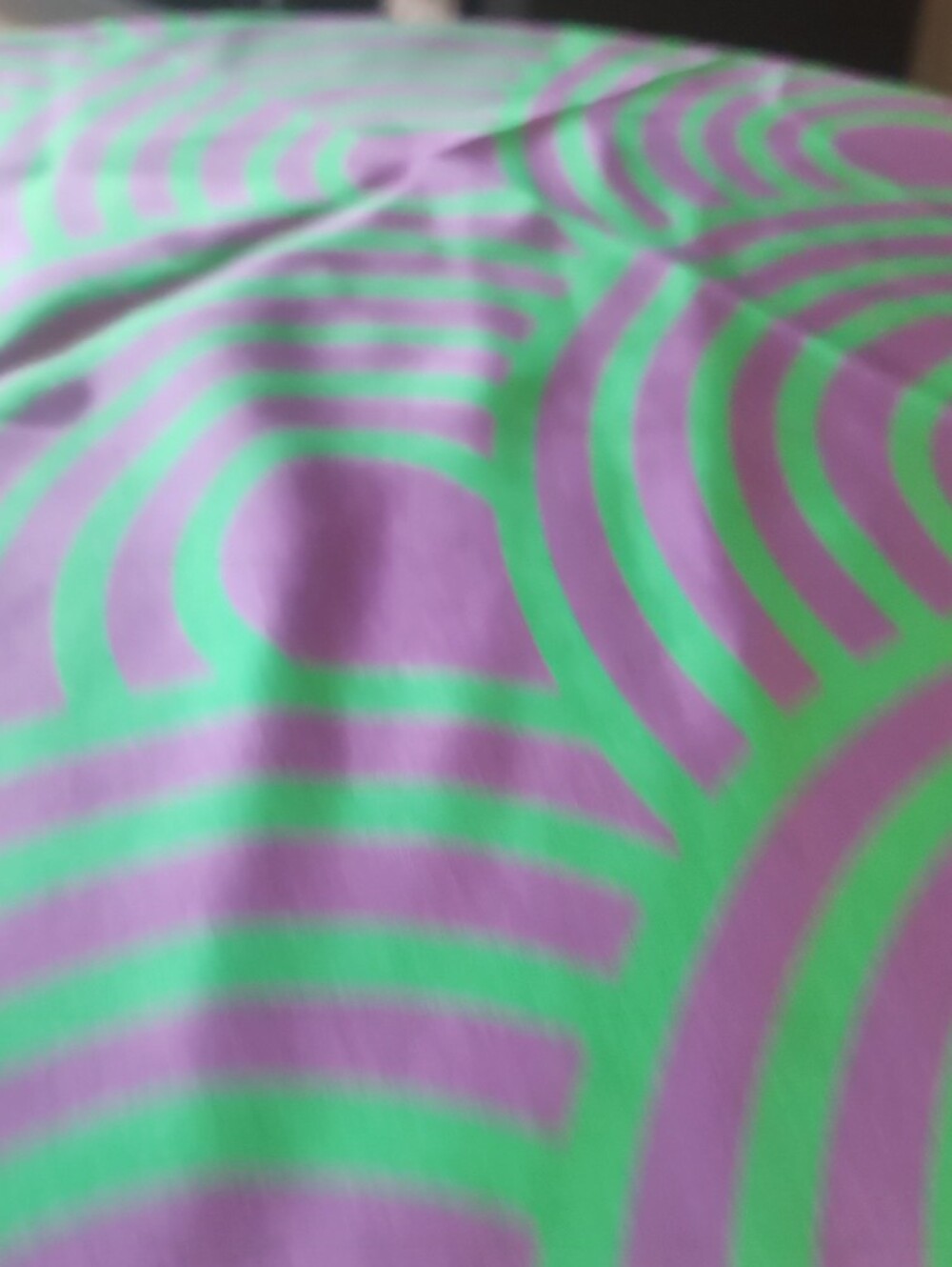 Kurt Geiger Green & Purple Geometric Silk Neck Scarf - Picture 8 of 11